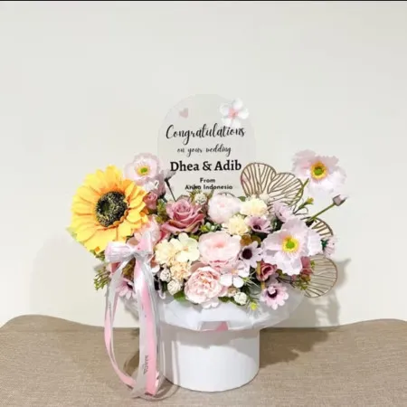 Bloom Box Akrilik Ucapan Wedding Langsa